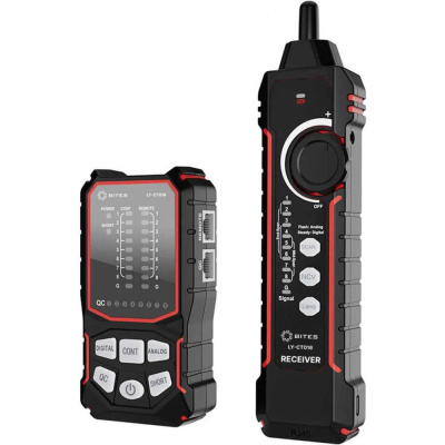 Тестер-трассоискатель кабеля 5Bites UTP / STP / TEL / POE / NCV / PLUG TEST / LCD LY-CT016