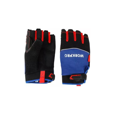 Перчатки механика беспалые Workpro PRO XXL (дышащий материал, встроеное полотенце, ширина по ладони 120мм)