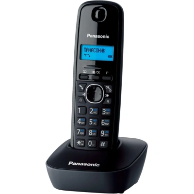 Радиотелефон PANASONIC KX-TG1611RUH, память 50 номеров, АОН, повтор, часы/будильник, серый