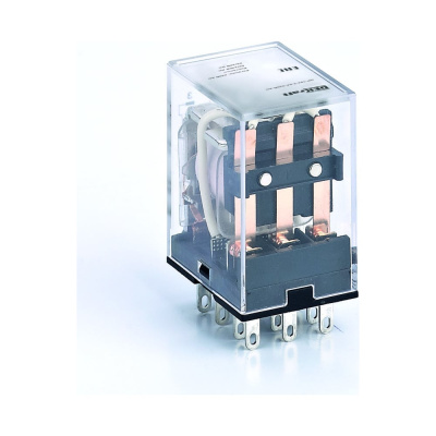 Промежуточное реле Dekraft ПР-102, 10 А, 48 В AC, 3 контакта, LED