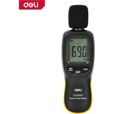 Измеритель уровня шума цифровой Deli (шумомер) 30-130 дБ