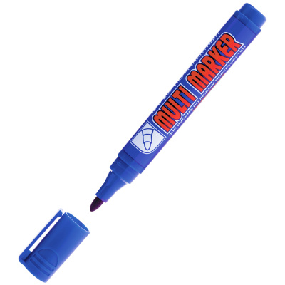 Маркер перманентный Crown Multi Marker 3-5 мм синий