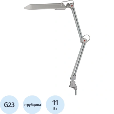 Настольный светильник ЭРА NL-201-G23-11W-GY C0041458