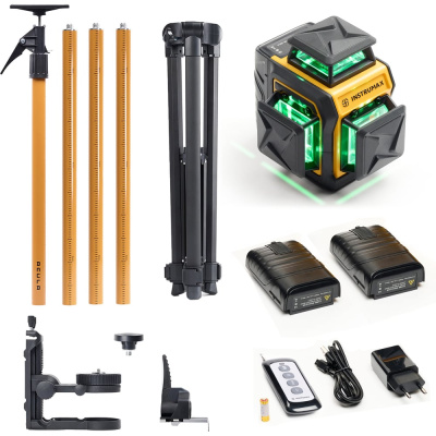 Комплект профессионального лазерного уровня INSTRUMAX LINEPRO 3D BAZA Set+Штанга для лазерного уровня с треногой ACULA