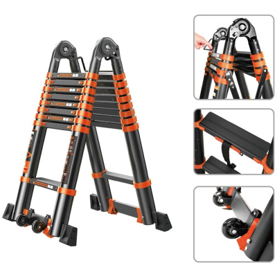 Телескопическая лестница STARTUL BLACK LINE ST9932-066