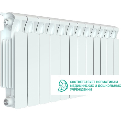 Биметаллический радиатор RIFAR MONOLIT 350 12 секций, боковое подключение