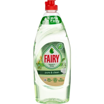 Средство для мытья посуды Fairy Pure & Clean Бергамот и Имбирь 650мл