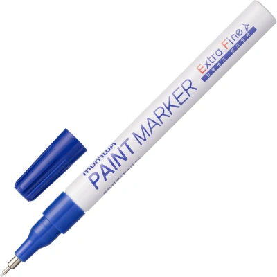 Маркер-краска MunHwa "Extra Fine Paint Marker" синяя, 1мм, нитро-основа