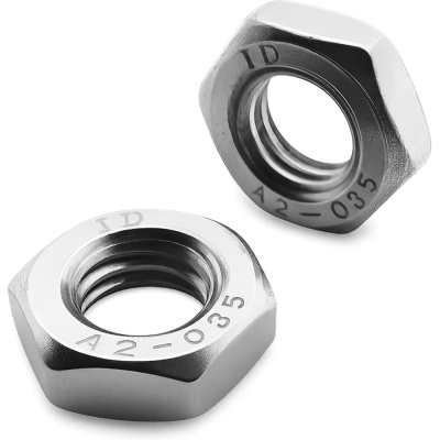 Гайка KREPFIELD нержавеющая сталь, М3 DIN 439 А2 шестигранная низкая 200 шт. 439А2ГАЙКАМ3-200