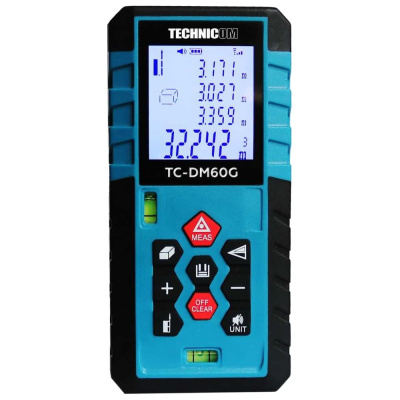 Лазерный дальномер TC-DM60G – небольшой, удобный, точный прибор для проведения измерений на расстоянии 60 метров