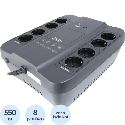 ИБП Powercom SPIDER SPD-1000U 1000VA / 550W, Tower, Schuko, USB