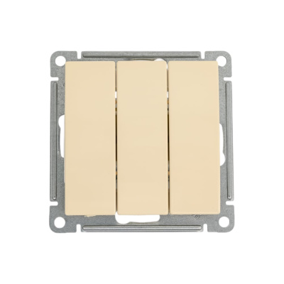 Механизм 3-клавишного выключателя Systeme Electric W59 10ах, слоновая кость