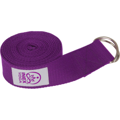 Ремень для йоги INEX Stretch Strap, 240 см, фиолетовый HG YSTRAP-663