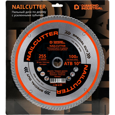 Диск пильный Diamond Industrial 255х30/25.4 мм Z=100 NailCutter