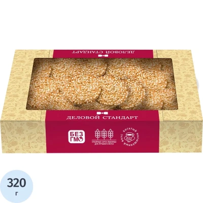 Печенье сдобное Деловой Стандарт с кунжутом, 320г