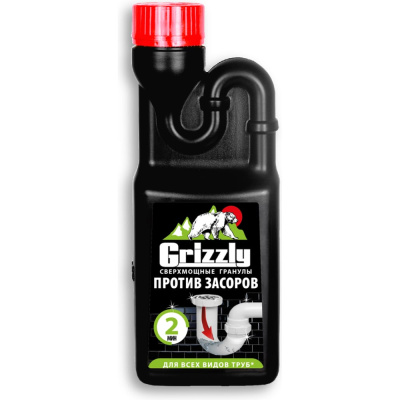 Сверхмощное средство GRIZZLY для прочистки труб, гранулированное, 600 г
