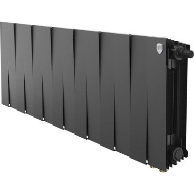 Радиатор биметаллический ROYAL THERMO PianoForte 300 Чёрный VR80 - 14 секц.
