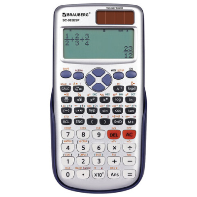 Калькулятор инженерный BRAUBERG SC-991ESP (165х84 мм), 417 функций,10+2 разрядов, двойное питание, 273997