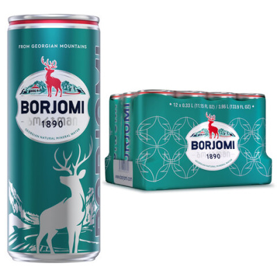 Вода ГАЗИРОВАННАЯ минеральная BORJOMI лечебно-столовая, 0,33 л, Грузия, BR000213