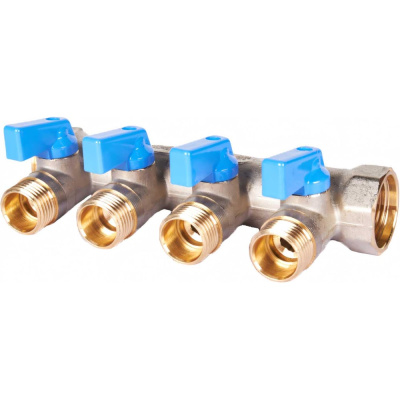 Коллектор с шаровыми кранами STOUT Smb 6211 341204 RG0091AACQNHBU