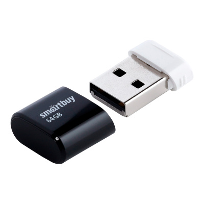 Память Smart Buy "Lara" 64GB, USB 2.0 Flash Drive, черный