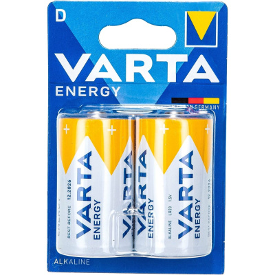 Батарейка LR20 D Varta ENERGY Alkaline 1.5V - 2 шт