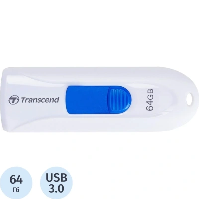 Флеш-память Transcend JetFlash 790, 64Gb, USB 3.1 G1, б/син, TS64GJF790W