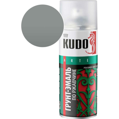 Грунт-эмаль по ржавчине KUDO серая RAL 7042 520 мл