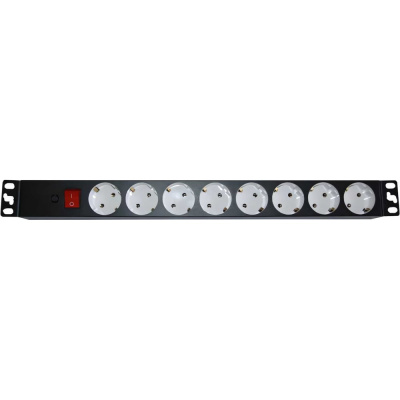 Блок розеток КДДС 220В, 8П, 19", 1U