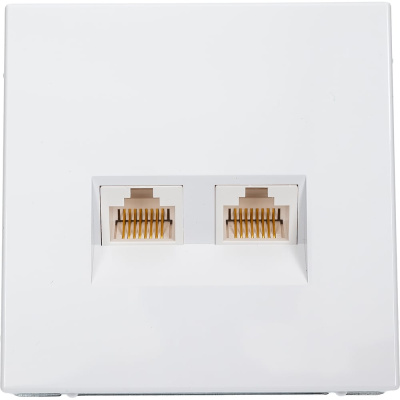 Розетка компьютерная двойная Systeme Electric ArtGallery, RJ45+RJ45, кат. 5е, механизм, Белый