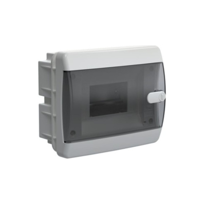 Корпус IEK UNION Compact ЩРВ-П-8 IP41, черная прозрачная дверь, пластиковый