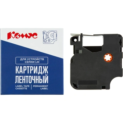 Картридж Комус-D-S0720730/40918 (черный на желтом,9мм/7м) для LM