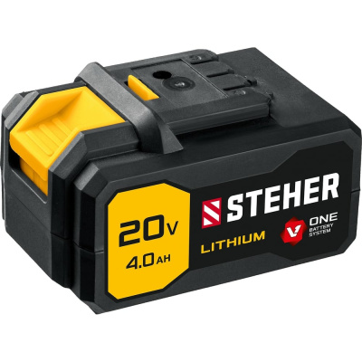 Аккумуляторная батарея STEHER 20В, 4 Ач, Li-Ion тип V1