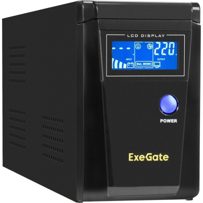 ИБП ExeGate инвертор, синус, для котла SineTower SN-600.LCD.AVR.2SH 600VA 360W, чистая синусоида, LCD дисплей, AVR