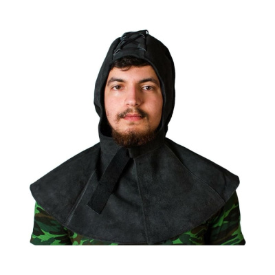 Спилковый подшлемник черный