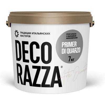 Укрывающий кварцевый грунт DECORAZZA Primer di Quarzo 7 кг