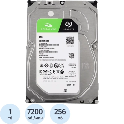 Жесткий диск Seagate BarraCuda 1Tb, SATA, 7200rpm, 64MB(ST1000DM014)
