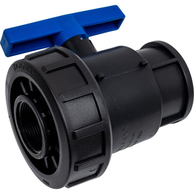Компрессионный шаровой кран VALFEX ПНД ВН/ВН резьба разборный 2"-1 1/2" Ду46