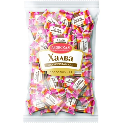 Конфеты шоколадные Азовская КФ Халва подсолн. глазир., 1кг