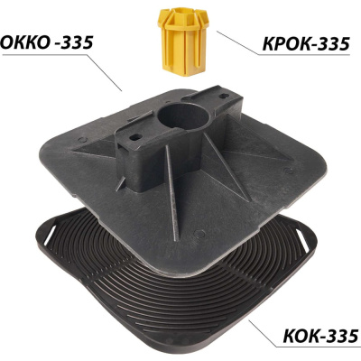 Опора кровельная CABLIDERTRAYS (Конкреп-комплект 335) с антивибрационным ковриком и коннектором ОКК-335
