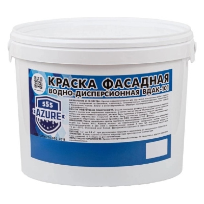 Краска TyumTerm ВДАК-101 фасадная и по бордюрному камню (фасовка по 15 кг) пластиковое ведро