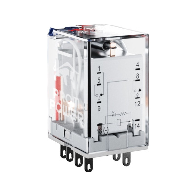 Это электромеханическое реле PromPower PMY2N DC24 - двухполюсное реле, которое