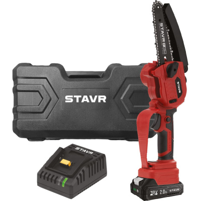 Пила цепная аккумуляторная Ставр (18 В, шина 15 см, BL, 1х2.0 Ач) STAVR SCS