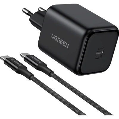 Зарядное устройство UGREEN X524,сет, с каб(65054)45W,USB-C,GaN, EU,черн
