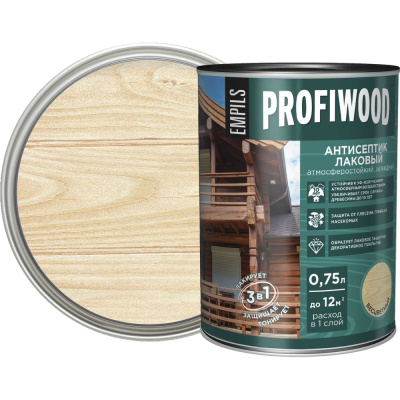 Лаковый тонирующий атмосферостойкий алкидный антисептик Profiwood 66992