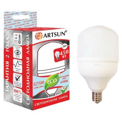 Лампа светодиодная ARTSUN LED T140 50W E27 6500K