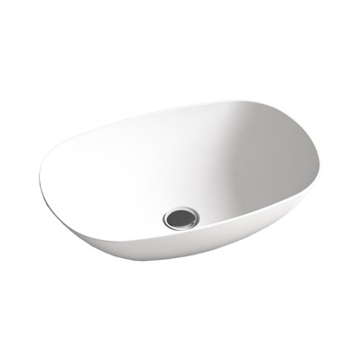 Раковина из искусственного камня VINCEA 540x360x150, накладная, белый матовый VBS-6T12MW