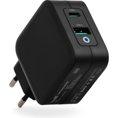 Блок питания TopOn GaN 65W Type-C PD, PPS, USB QC Черный