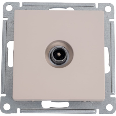 Проходная tv розетка Systeme Electric Atlasdesign песочный 4db