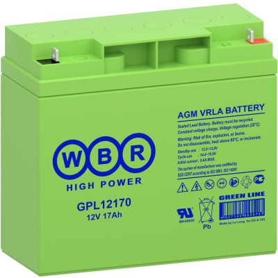 Аккумулятор для ИБП WBR GPL12170 12В 17 Ач